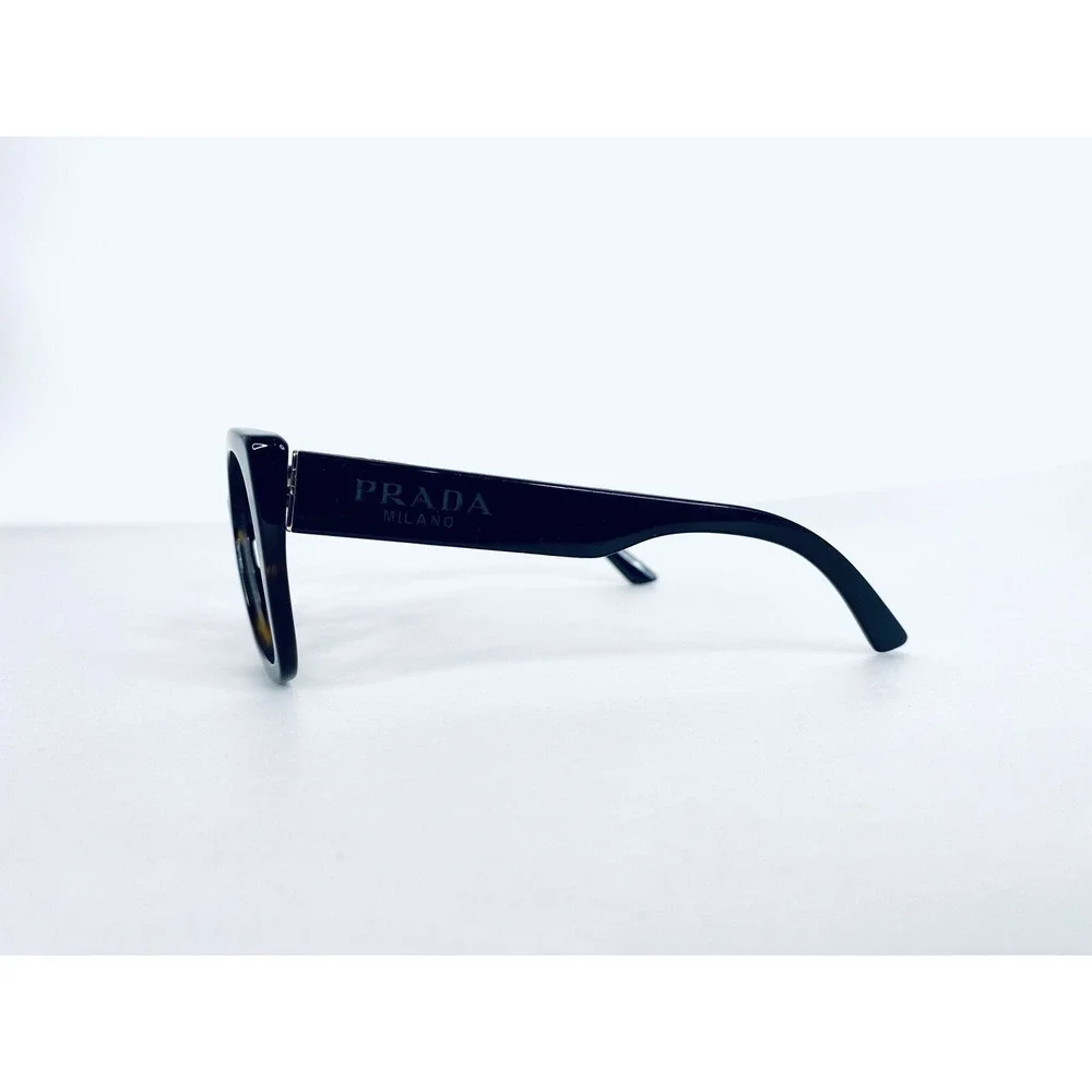 Prada Brown Tortoise Black Cat Eye Glasses Italy SPR24X 2AU-6S1 52 18 140